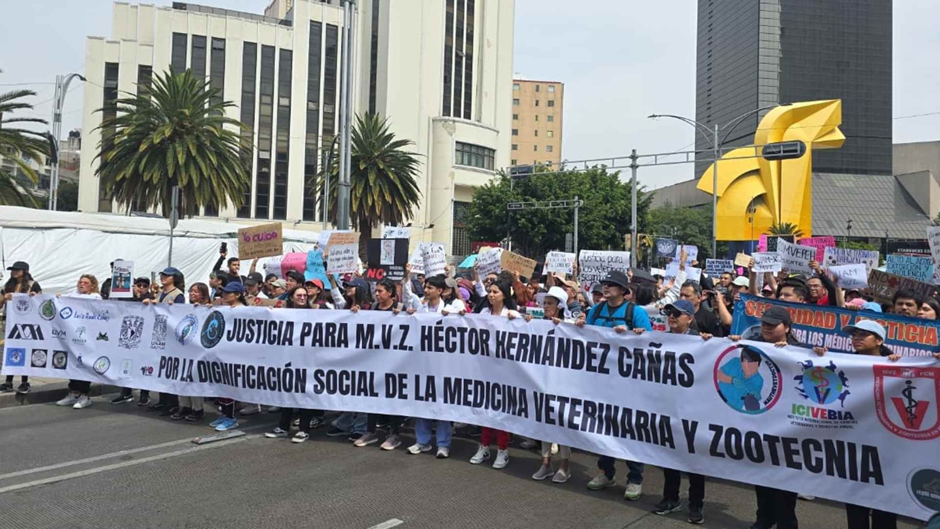 Marcha de veterinarios en la CDMX