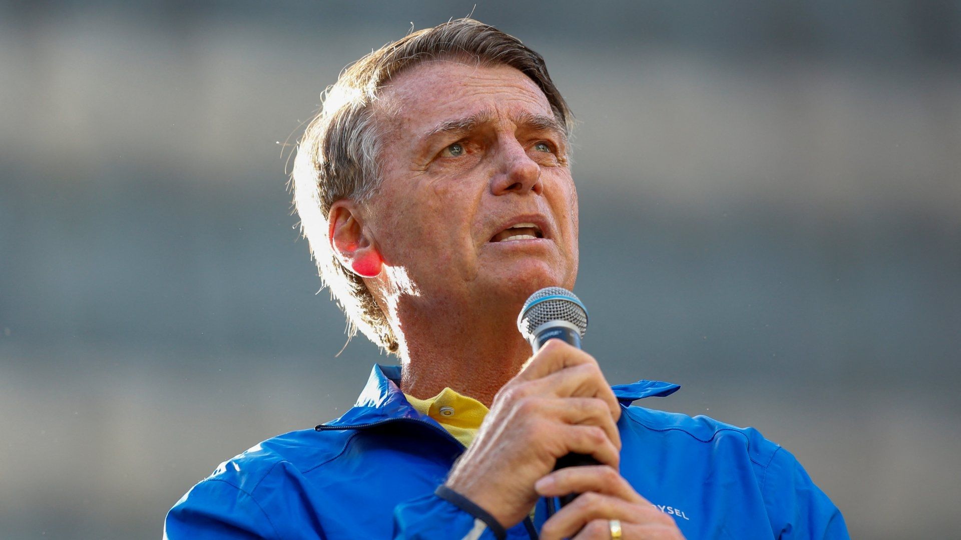 Jair Bolsonaro durante un mitin en São Paulo, Brasil