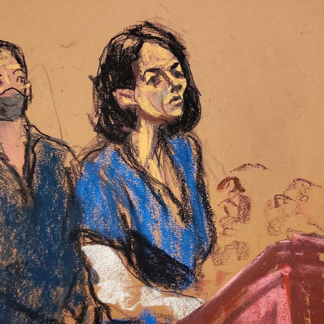 Ghislaine Maxwell durante su juicio por tráfico sexual