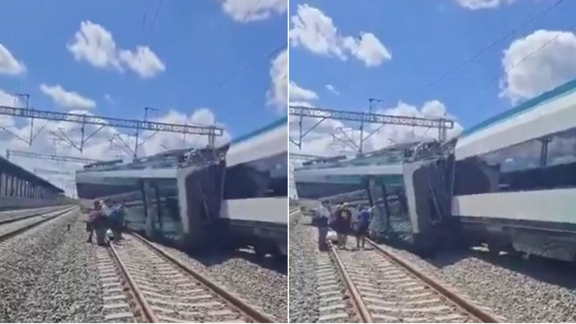 Se Descarrila Vagón del Tren Maya; Reportan Incidente en Estación Izamal