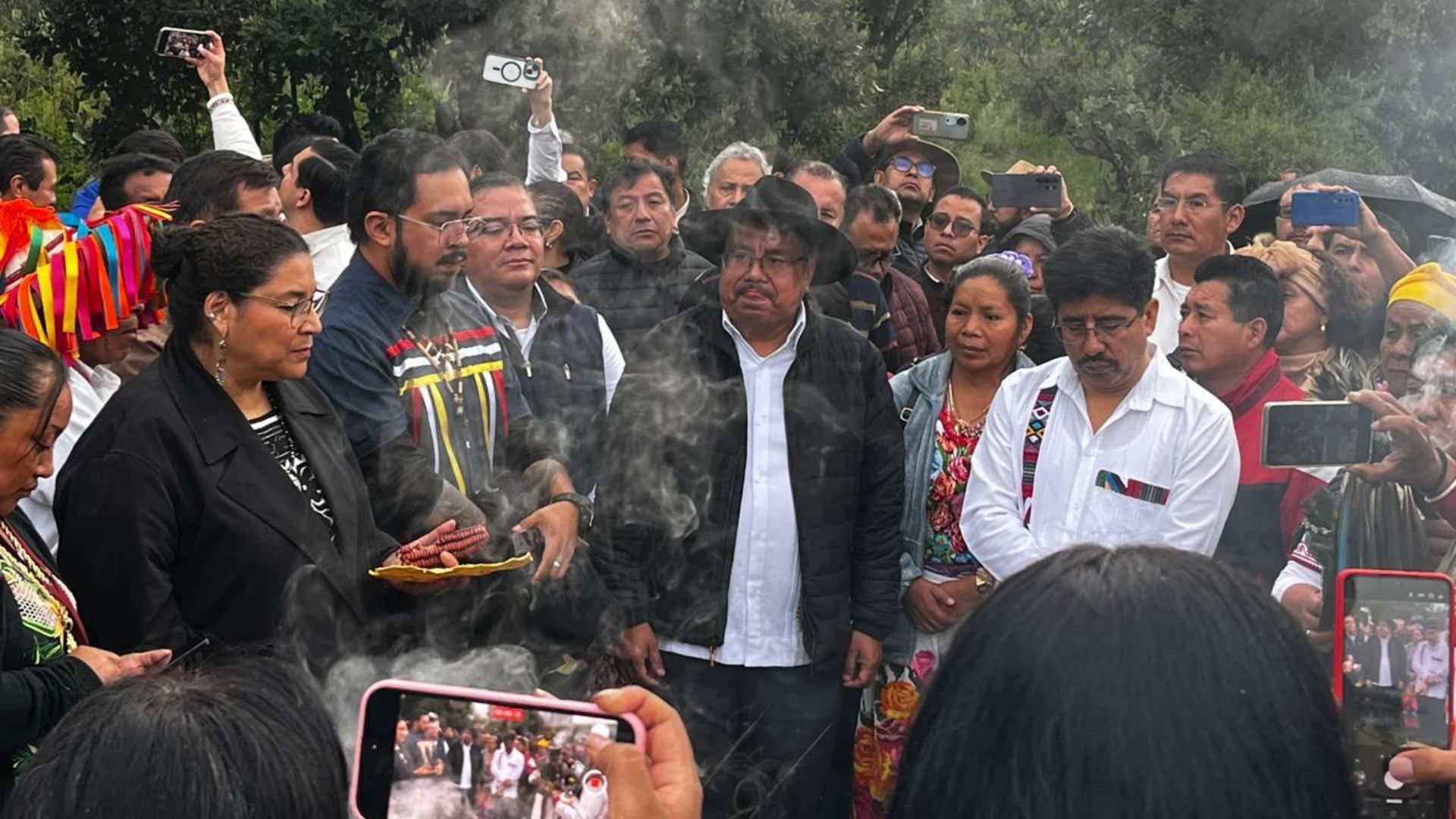 Ceremonia de Consagración de Bastón de Mando, en Cuicuilco