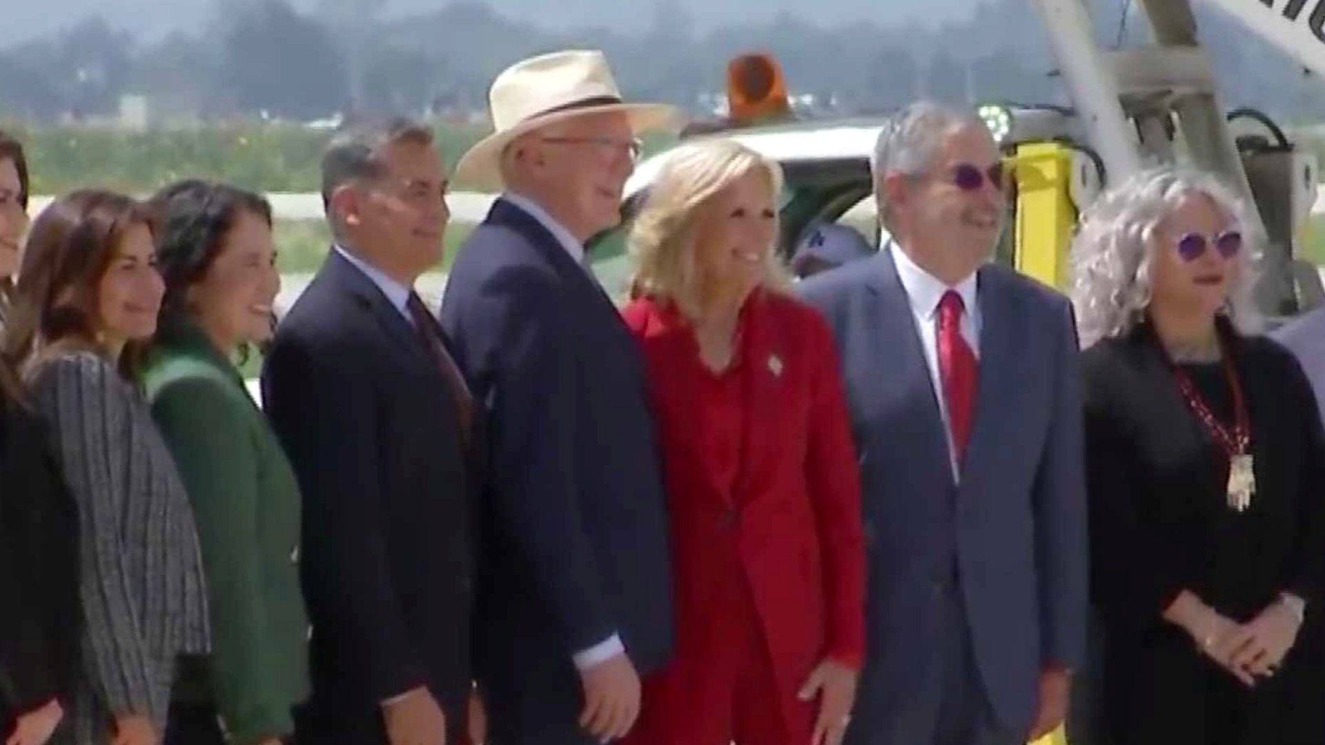 La primera dama de Estados Unidos de América (EUA), Jill Biden, llegó hoy 30 de septiembre de 2024 al Aeropuerto Internacional Felipe Ángeles