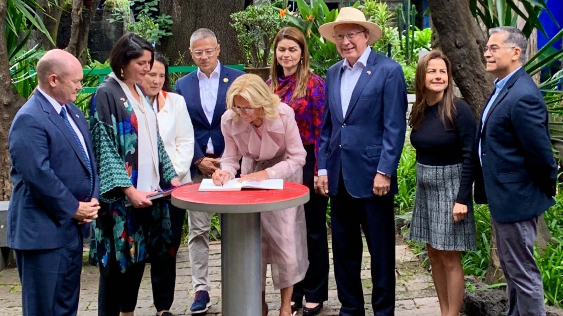 La primera dama de Estados Unidos recorrió el museo y celebró las coincidencias culturales entre México y Estados Unidos