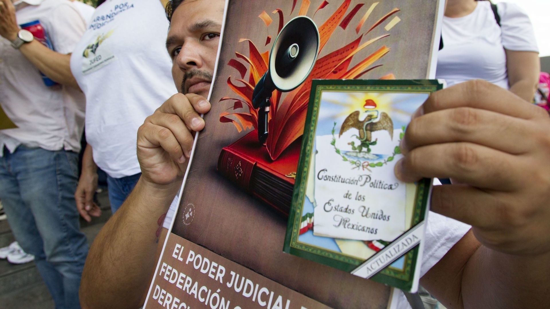 Trabajadores del Poder Judicial se manifestaron contra la Reforma Judicial. Cuartoscuro