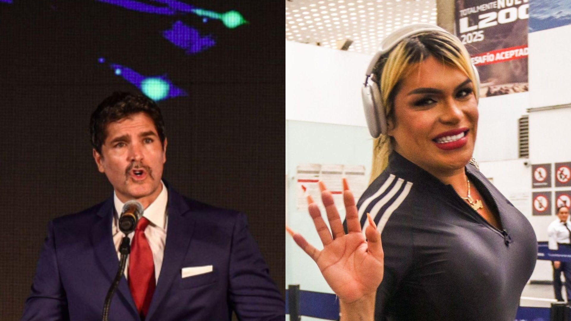 El actor Eduardo Verástegui y la influencer Wendy Guevara