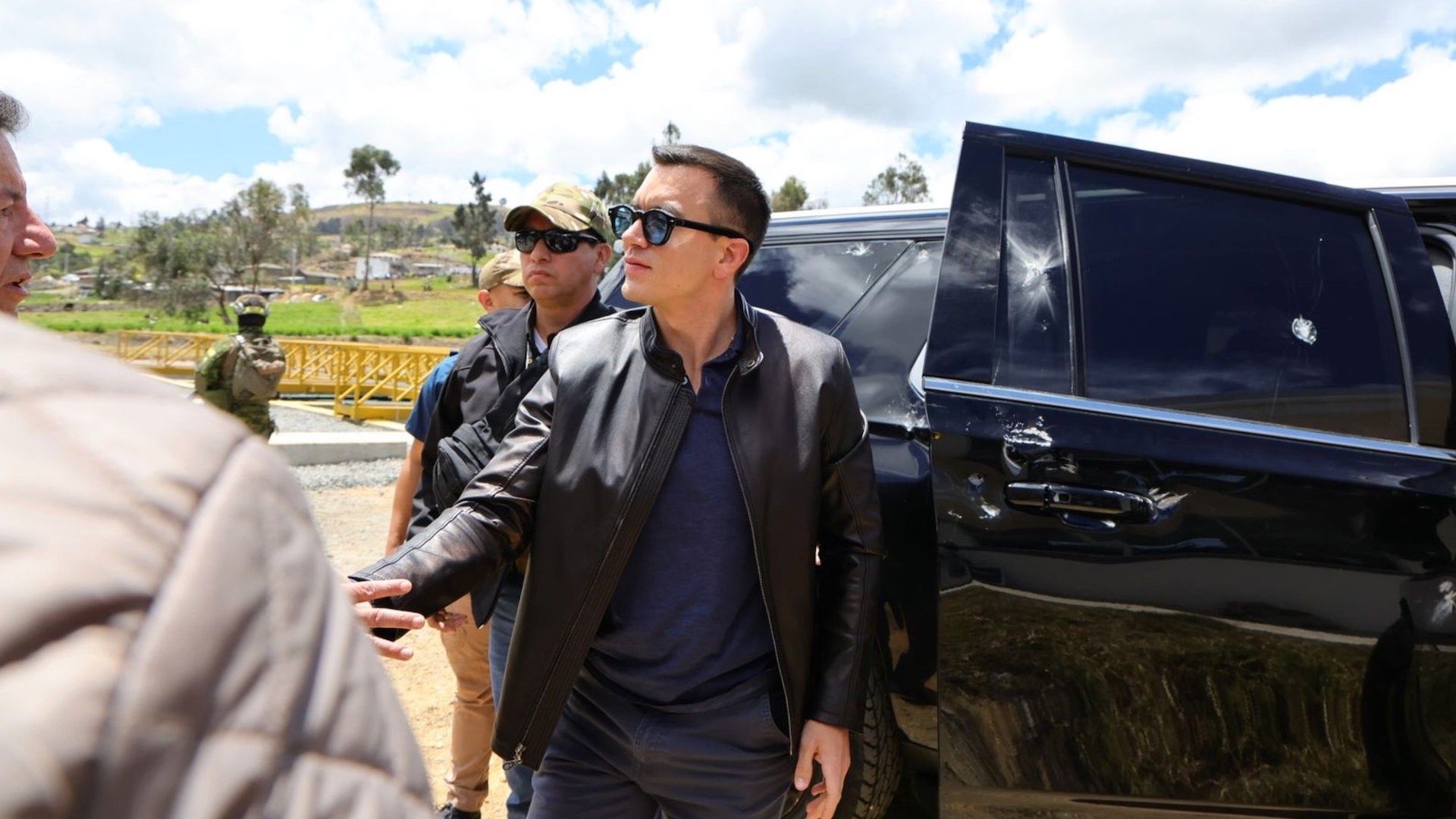 Caravana de Daniel Noboa fue atacada a balazos en Ecuador