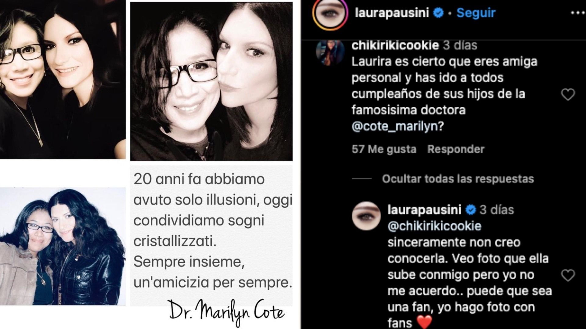 Falsa Psiquiatra Marilyn Cote Presume “Amistad” con Laura Pausini y Ésta la Desmiente