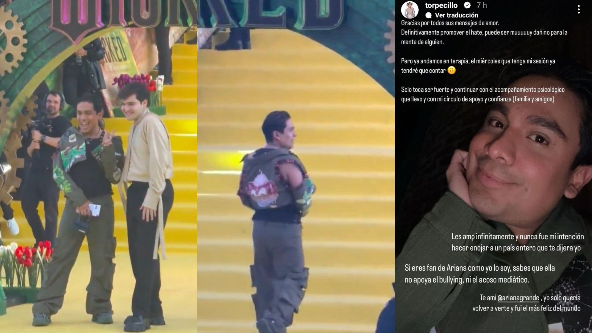 Ricardo Peralta Es Abucheado en la Premier de 'Wicked'; Pide No Hacer Bullying