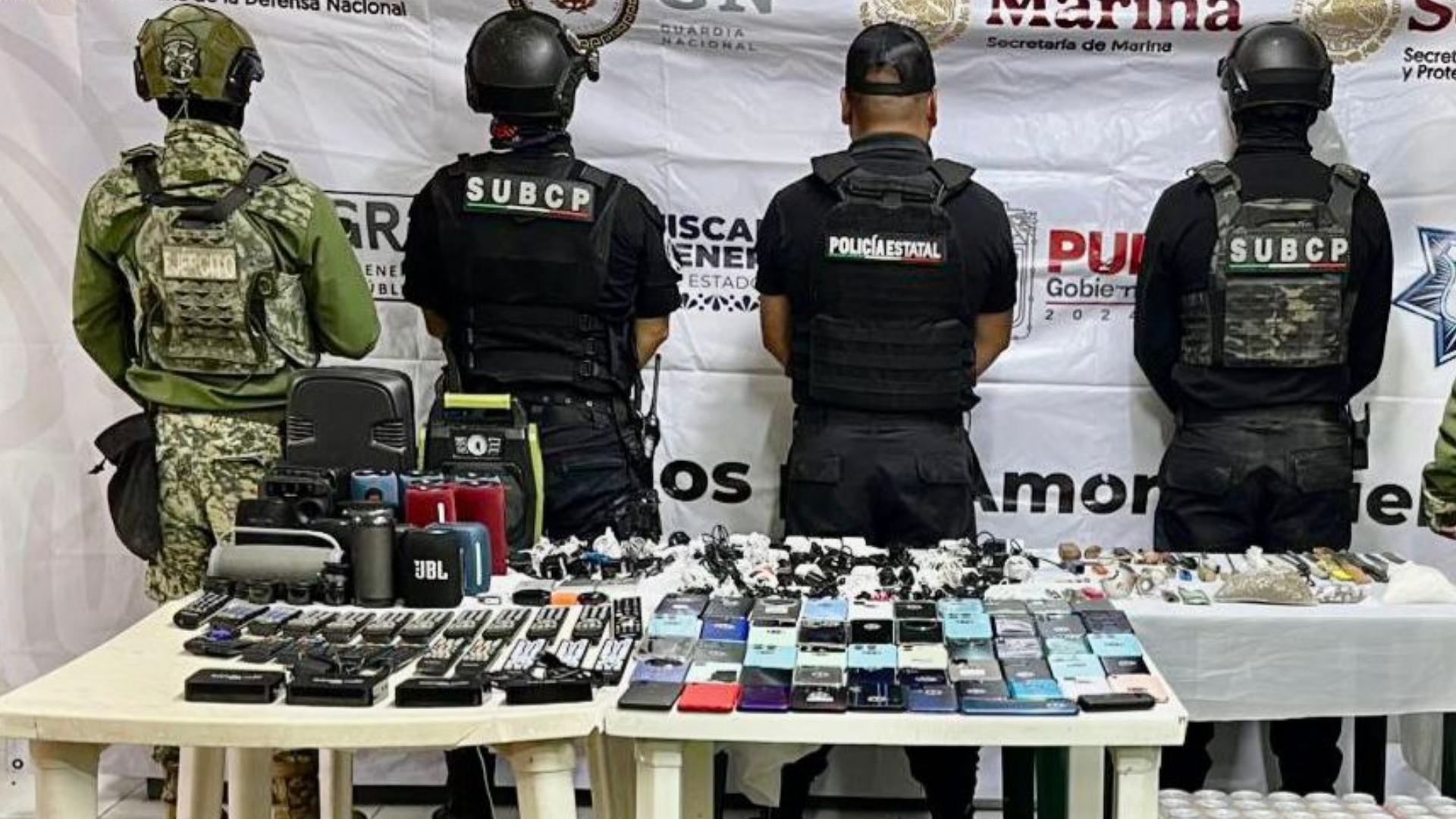 Asegurados Teléfonos Droga Bebidas Alcohólicas Operativo Cereso Tepexi de Rodríguez Puebla