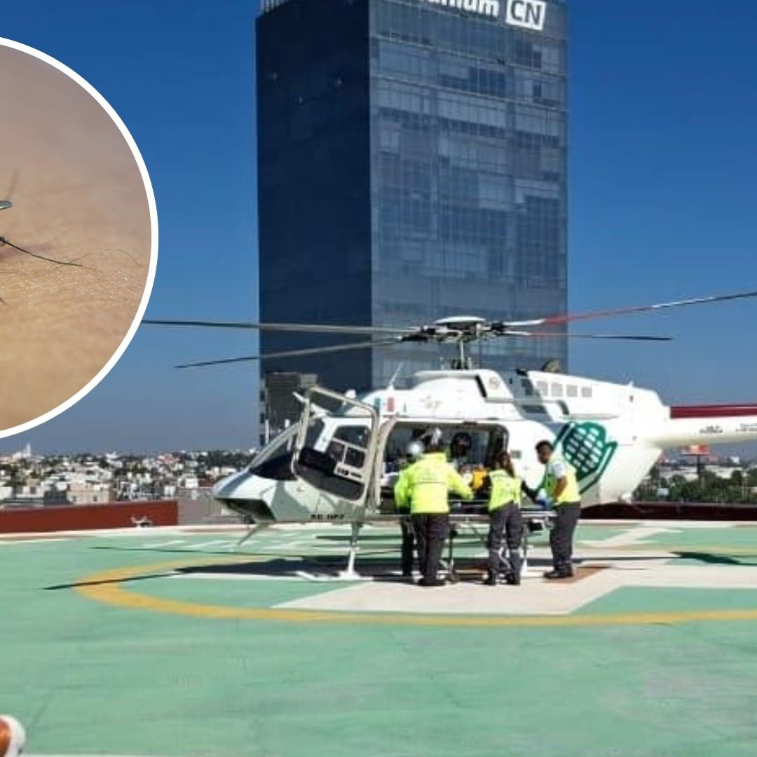 Joven de 15 Años con Dengue Grave Traslado Aéreo en Helicóptero de Huauchinango hasta Cholula Puebla
