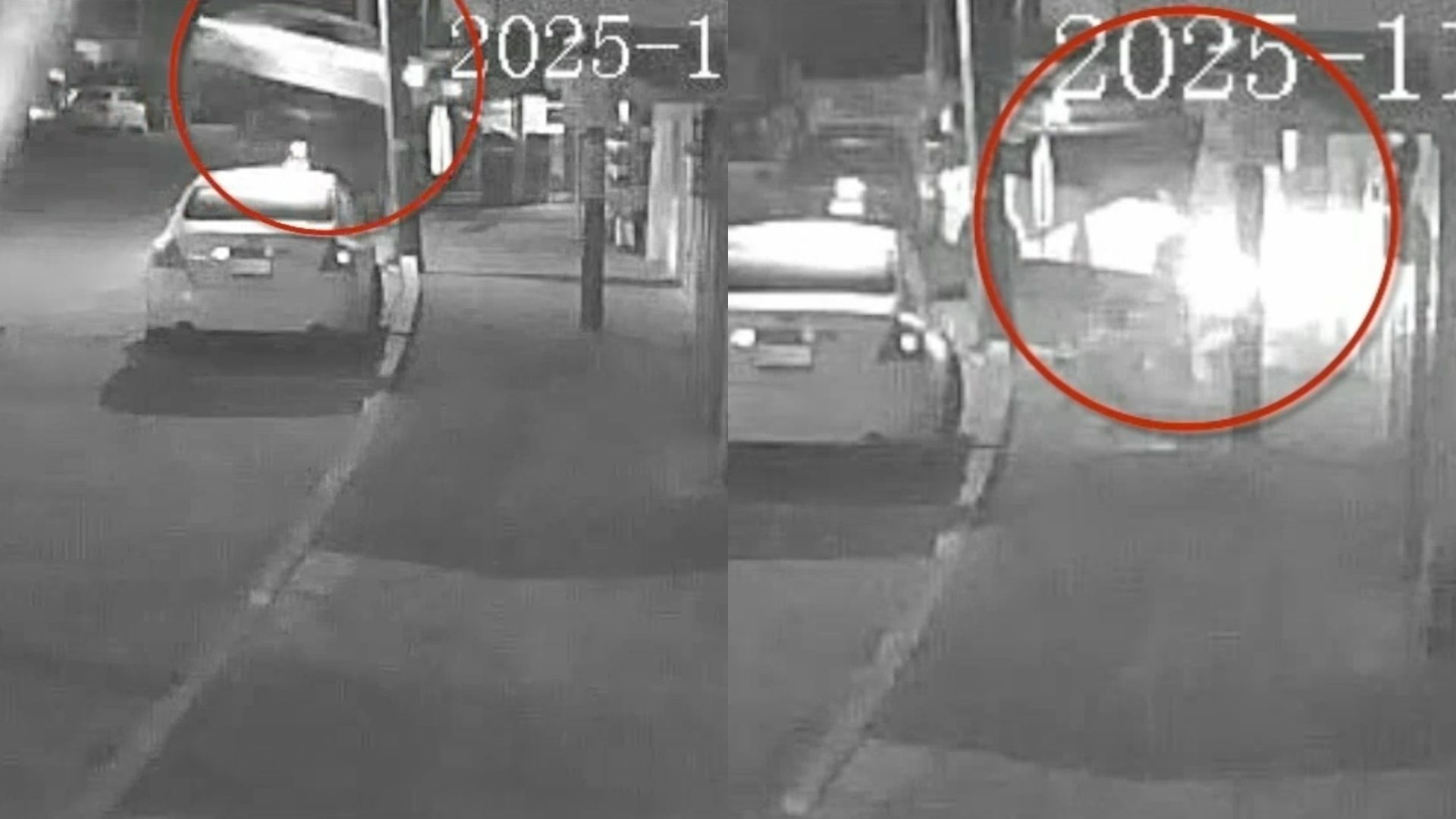 En el video captado por la cámara de seguridad se logra ver como la camioneta sale volando y se impacta contra la vivienda.