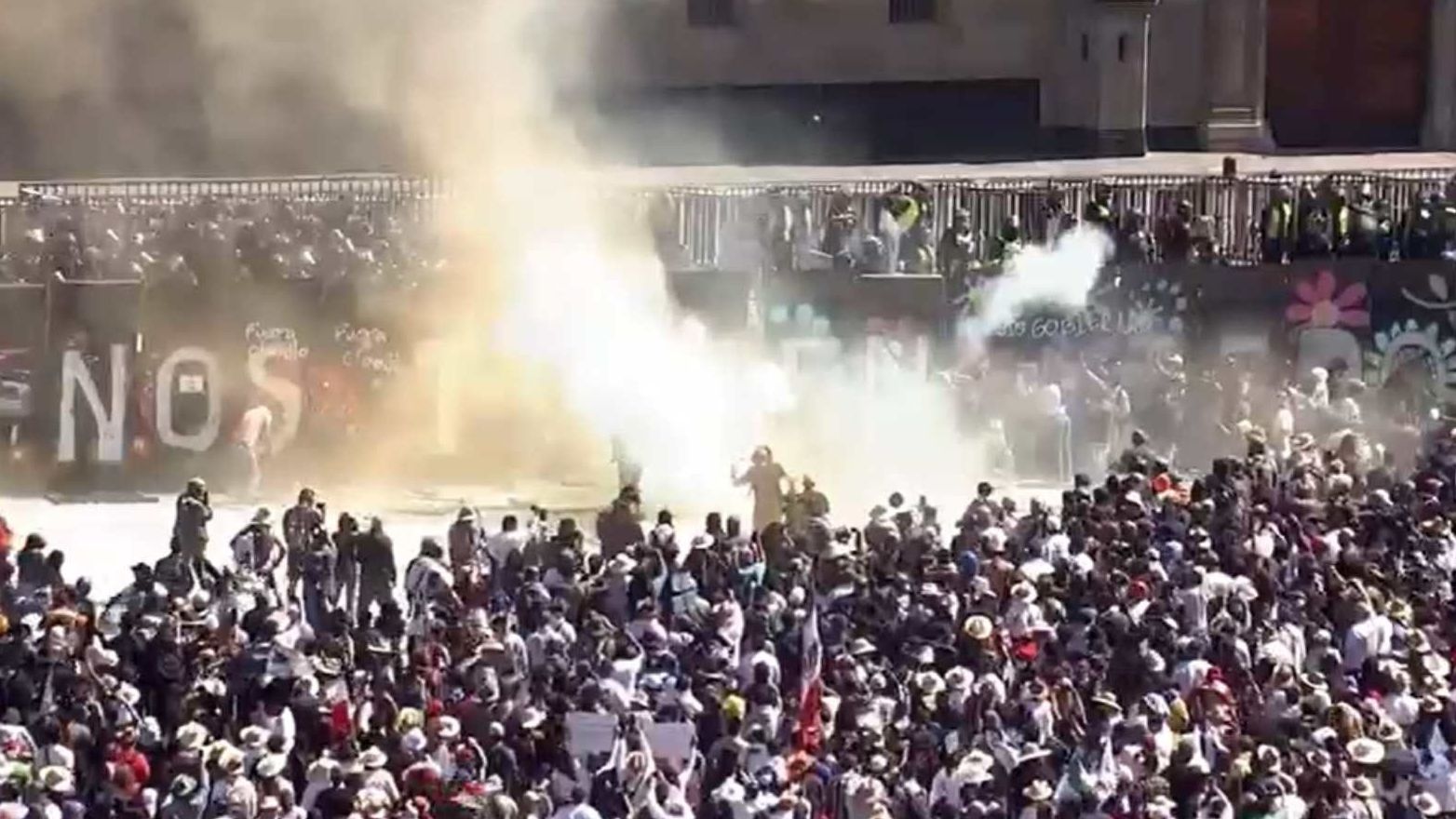 Manifestación en centro de Ciudad de México