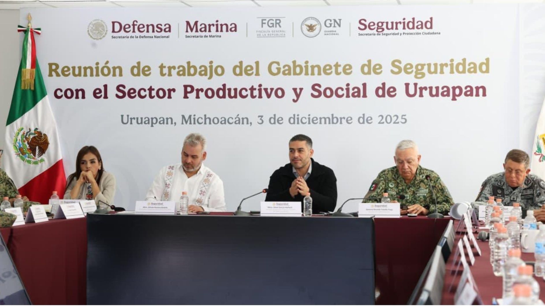 García Harfuch en Uruapan: Supervisa Plan Michoacán y Se Reúne con Alcaldesa Grecia Quiroz