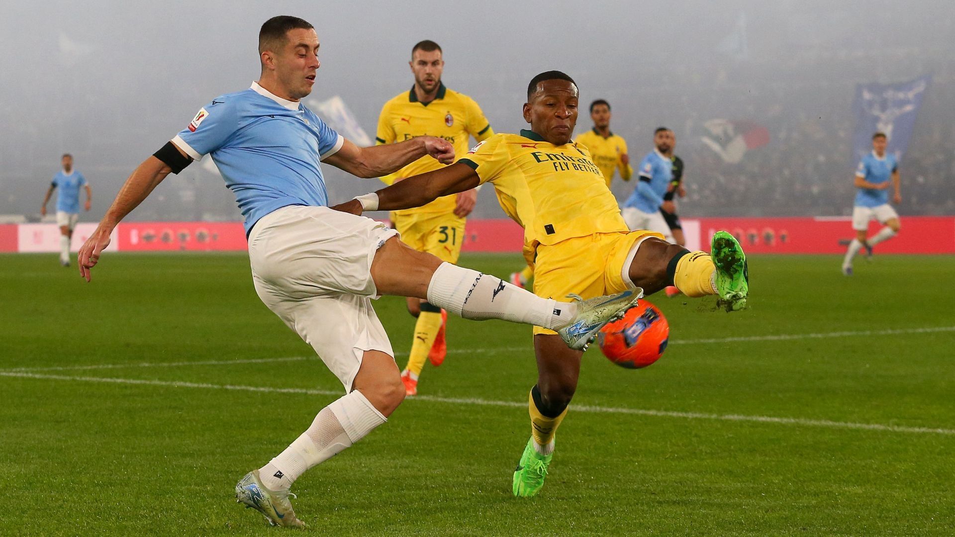 En octavos de final de la Copa Italia 2025, la Lazio recibió al Milán en el Estadio Olímpico de Roma.