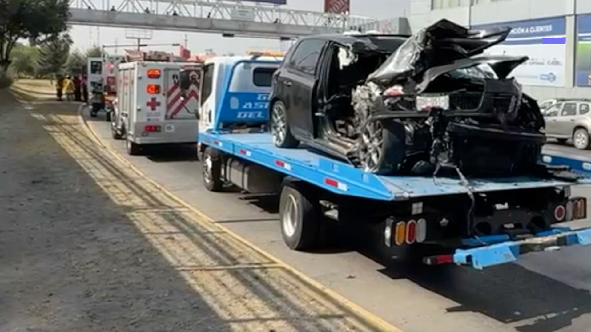 Vehículo Responsable Choque Múltiple Vía Atlixcáyotl Puebla 95 Infracciones Exceso de Velocidad
