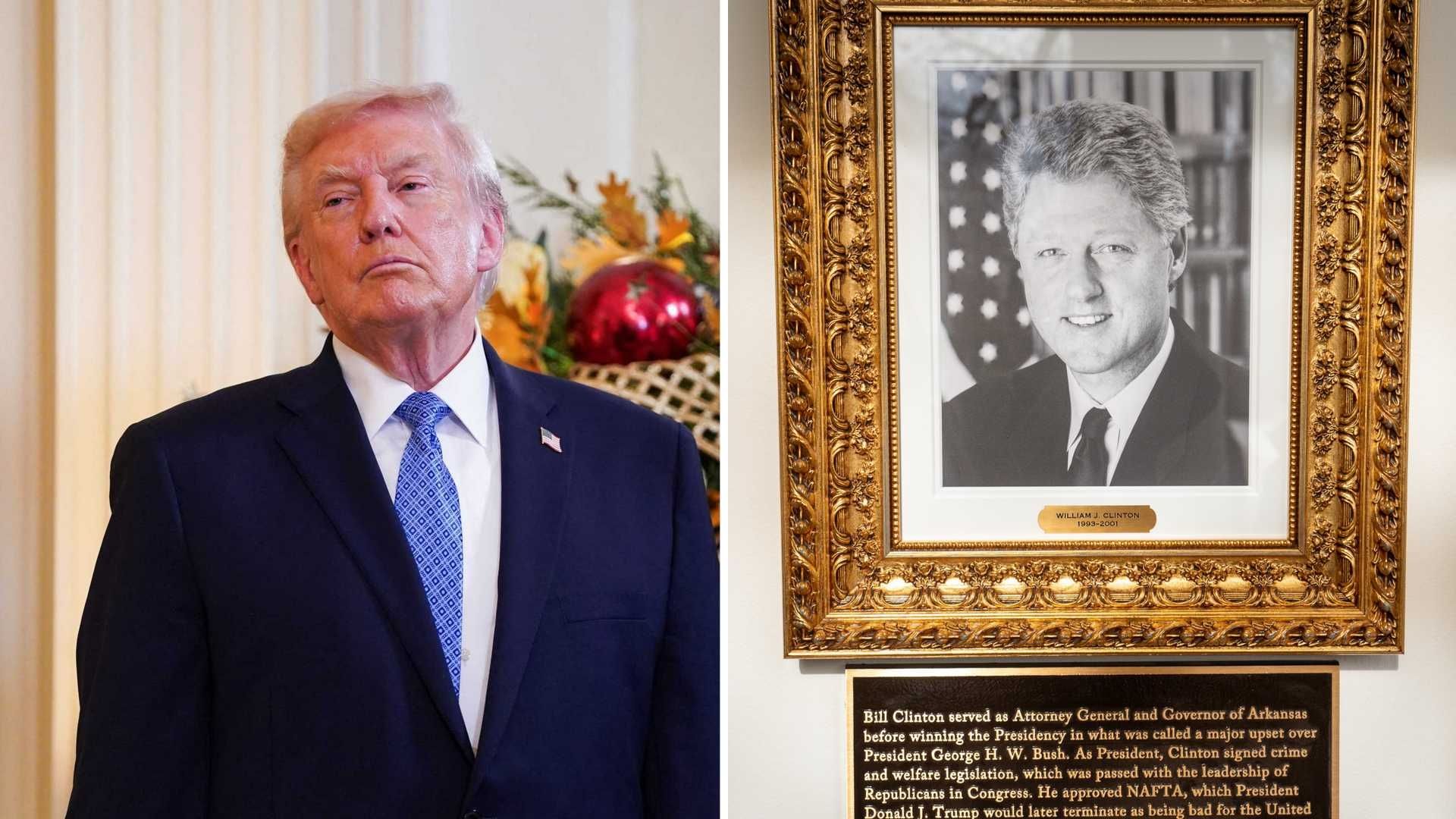 Donald Trump coloca placas con burlas hacia expresidentes en la Casa Blanca