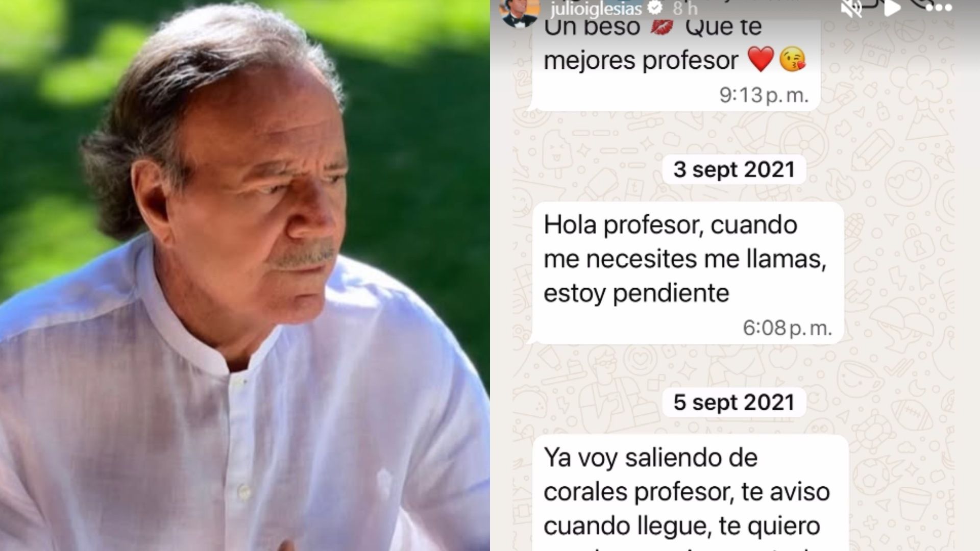 Julio Iglesias Publica Mensajes Que Supuestamente Recibió de Sus Trabajadoras