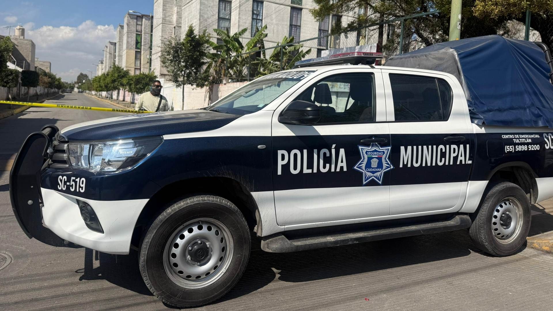 La Policía de Tultitlán resguarda la zona donde se encontraron los restos humanos
