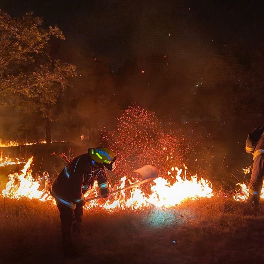 Incendio Forestal Activo en Conjunto Haras de Amozoc de Mota Puebla