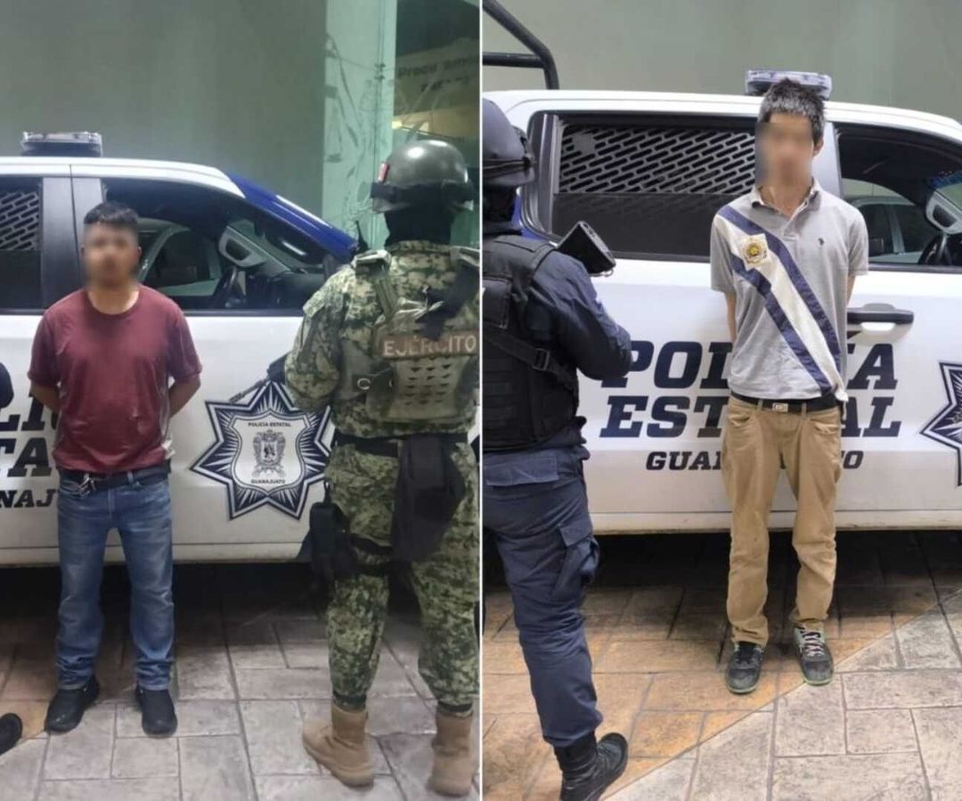 Detienen a Dos Hombres con Armas y Autos Robados en Yuriria Guanajuato