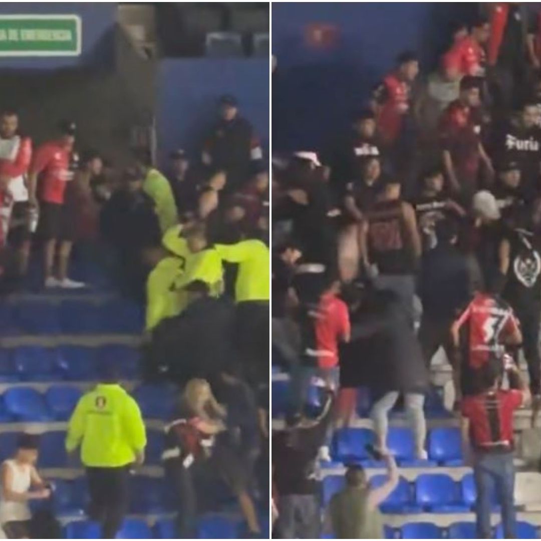 Se armó la campal en el estadio Hidalgo.