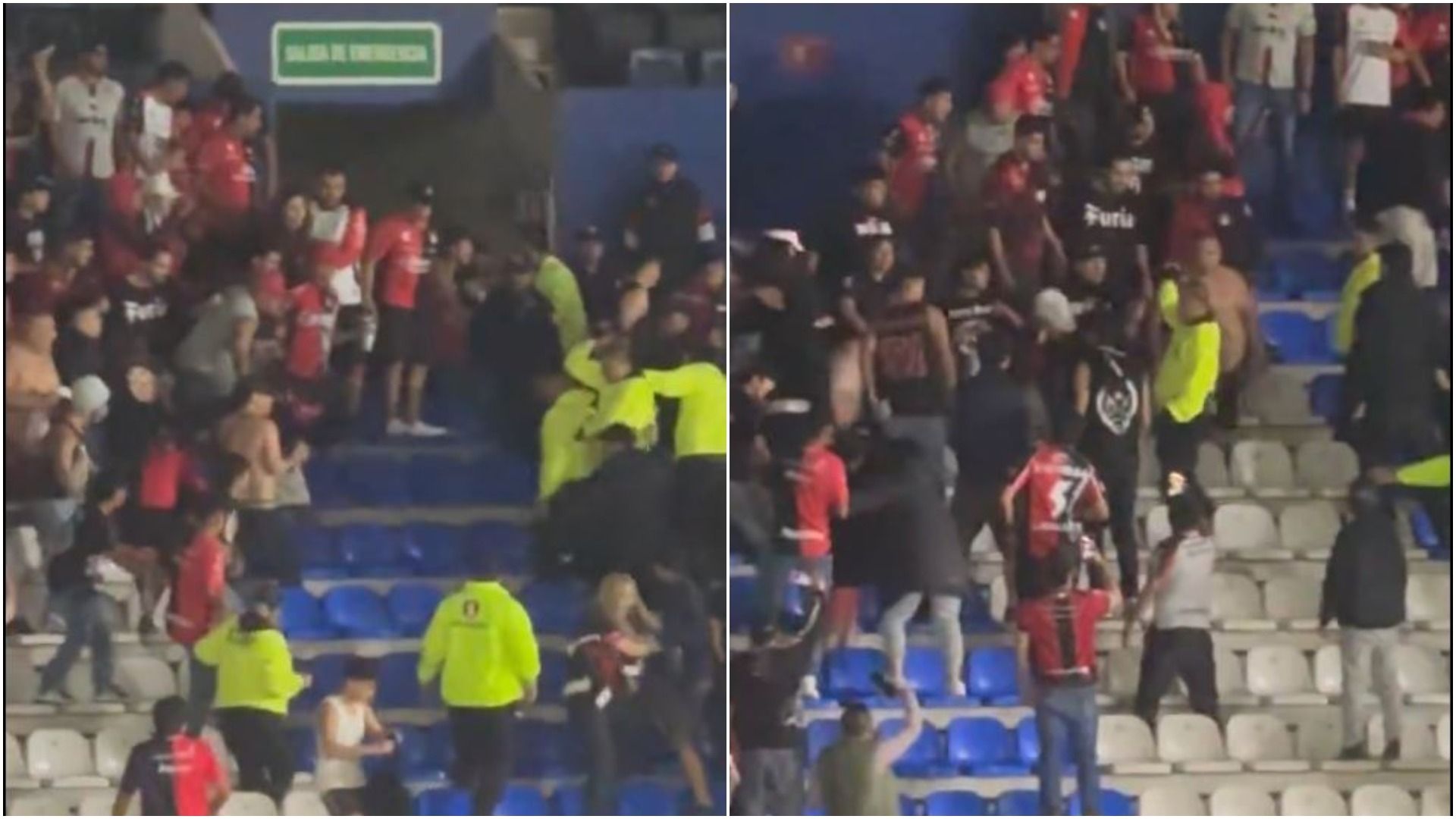 Se armó la campal en el estadio Hidalgo.