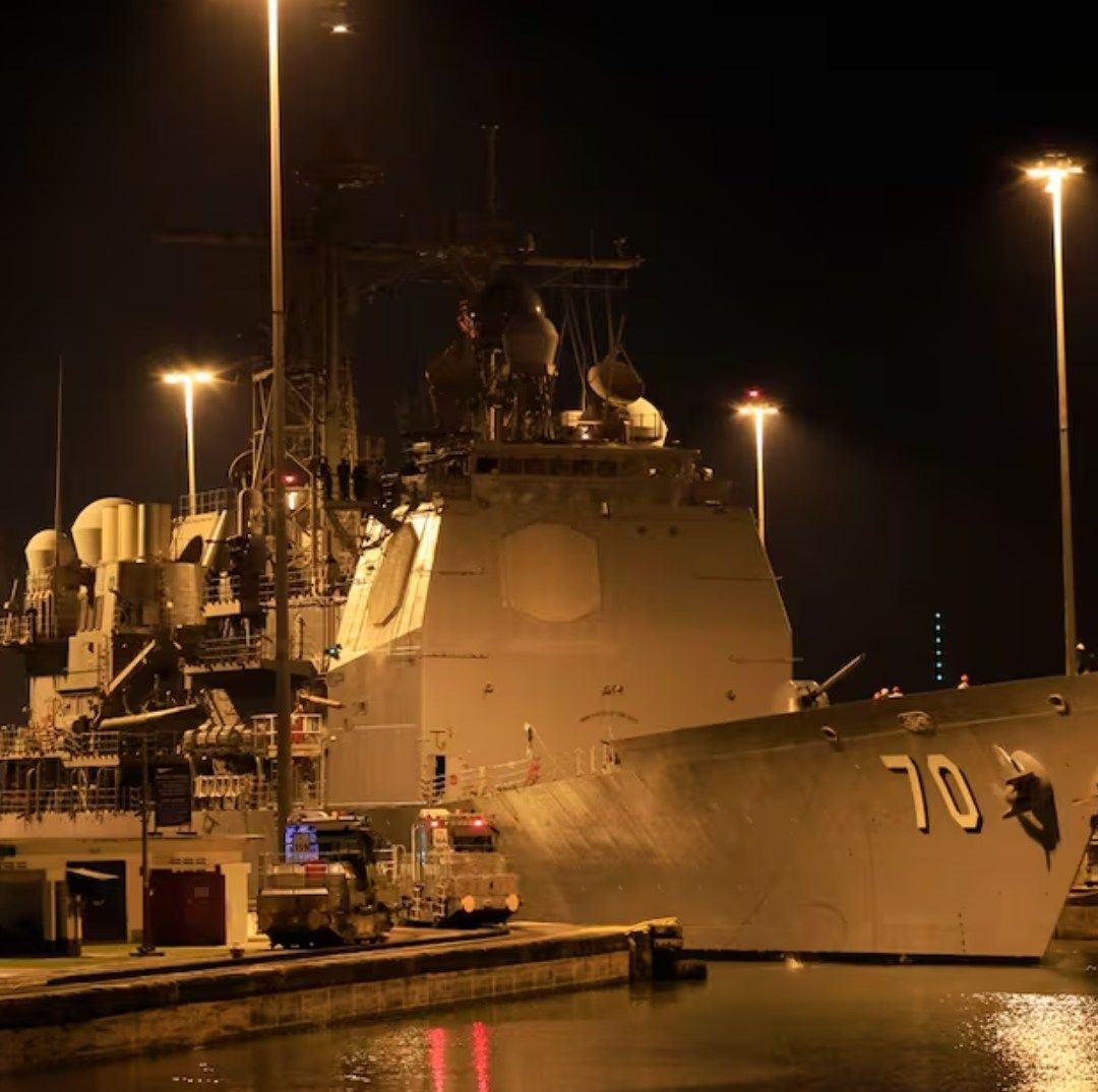 Buque Lanzamisiles de EUA USS Lake Erie Ingresa al Canal de Panamá  Rumbo al Caribe