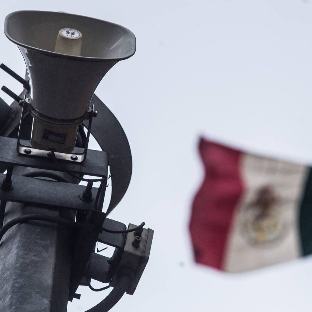 Altavoces para la difusión de la alerta sísmica en CDMX