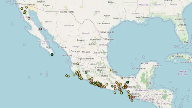 Sismos de los últimos dos días en México Foto: SSN