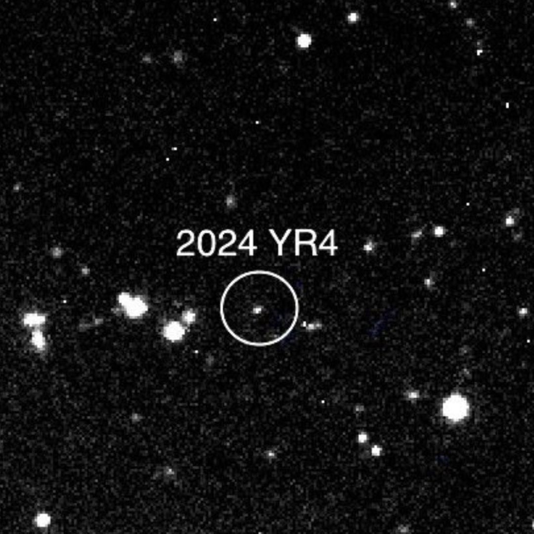 Imagen del Asteroide 2024 YR4 Que activó la Defensa Planetaria