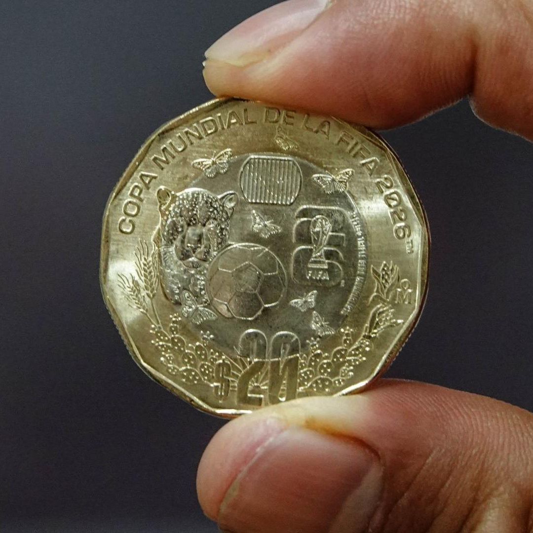 Moneda conmemorativa de 20 pesos Mundial 2026. Cuántas son de oro y cuántas de plata, denominación