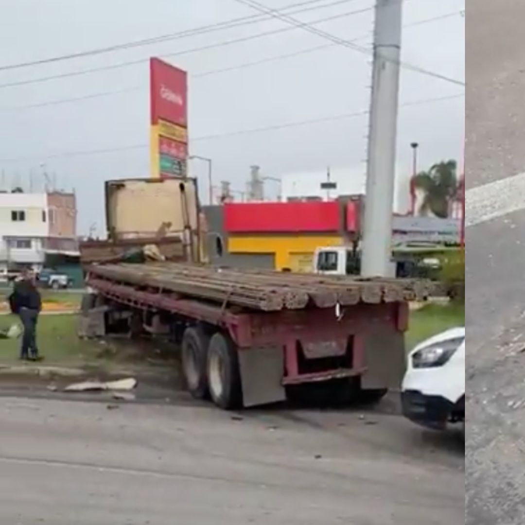 Tráfico por choque en el Periférico Ecológico de Puebla.
