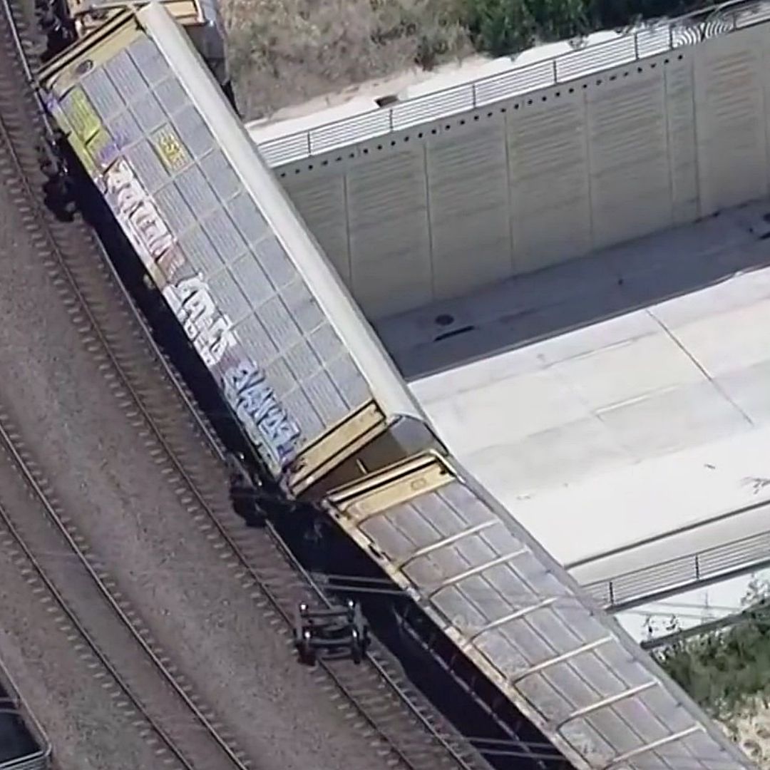 Accidente de tren en Houston, Texas, el 29 de mayo de 2026. Foto: Captura de pantalla