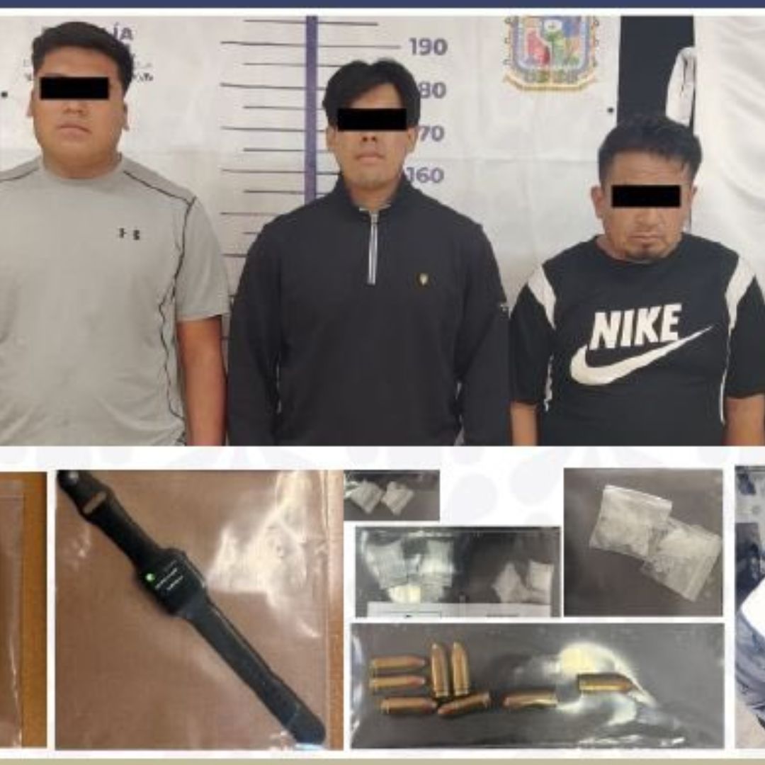 Tres presuntos asaltantes fueron detenidos en Acajete