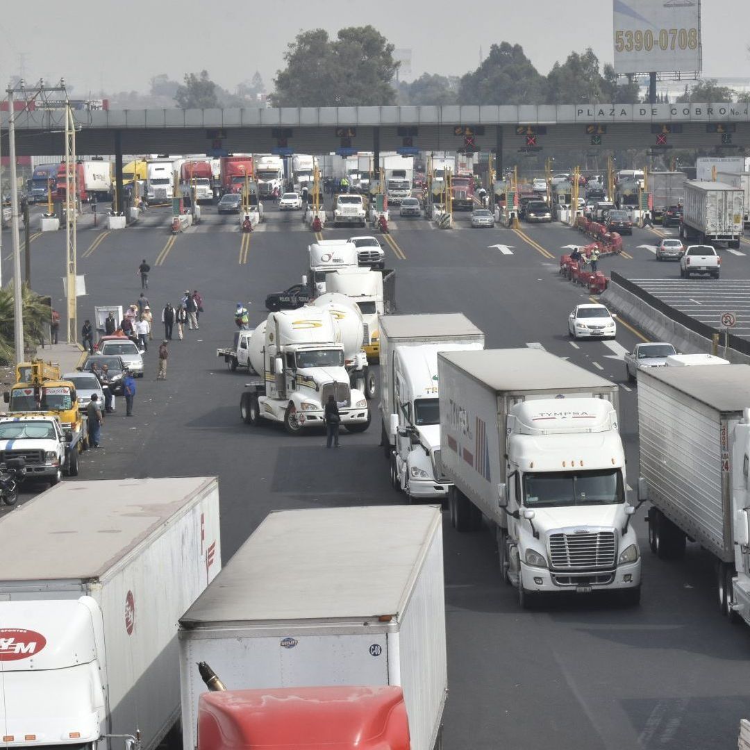 Bloqueo en la caseta de Tepotzotlán