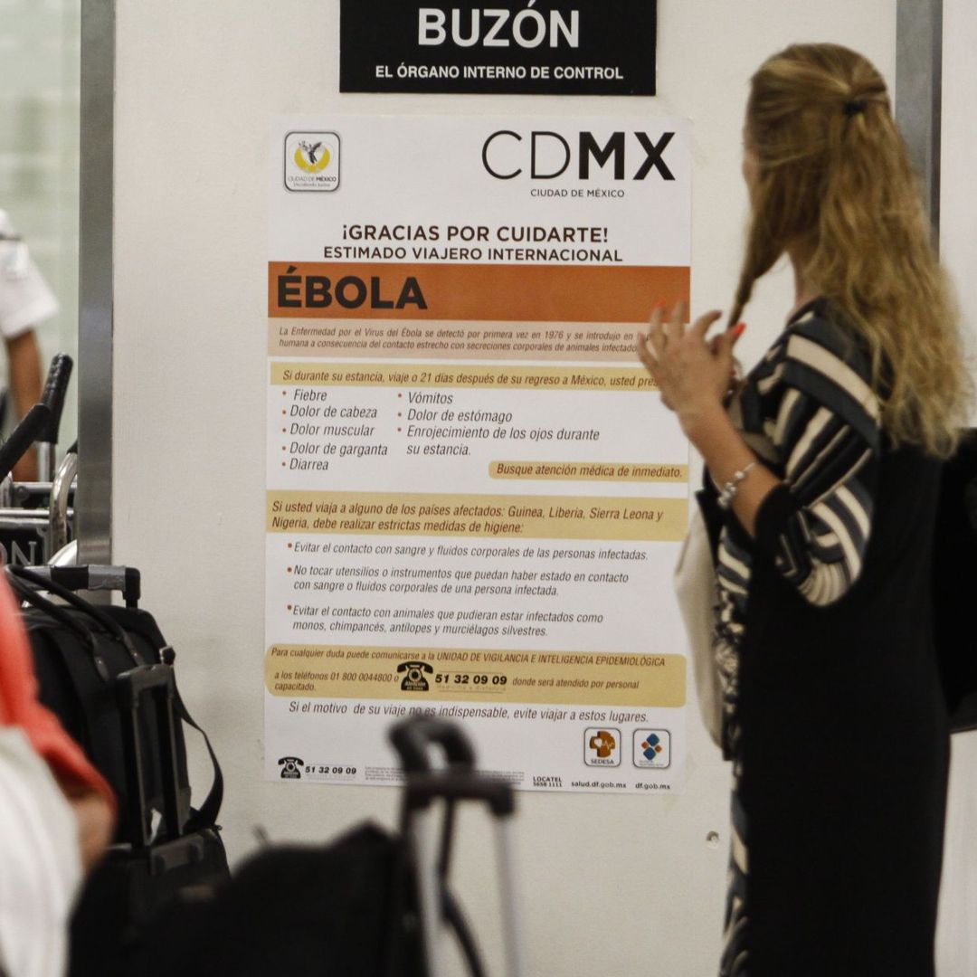 Aviso epidemiológico por ébola en el AICM