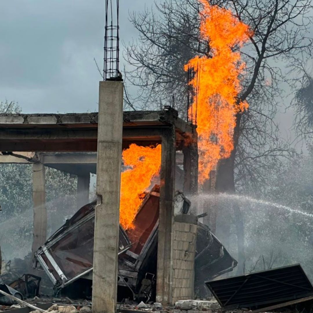 Explosión de cuatro pipas de gas LP en Tepeaca, Puebla.