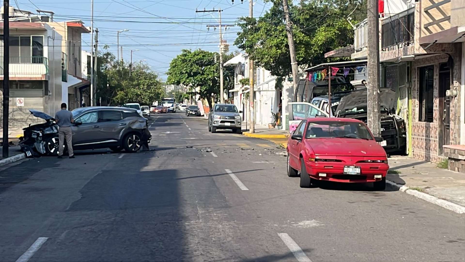 accidente de patrulla de policía en Veracruz