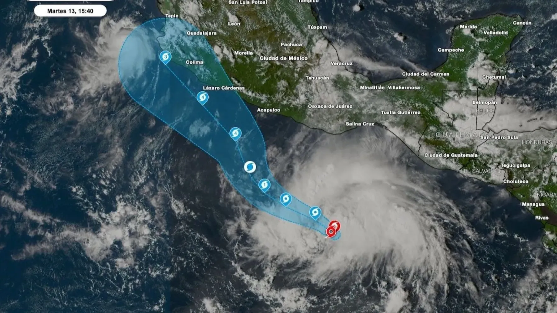 La tormenta tropical Trudy amenaza México