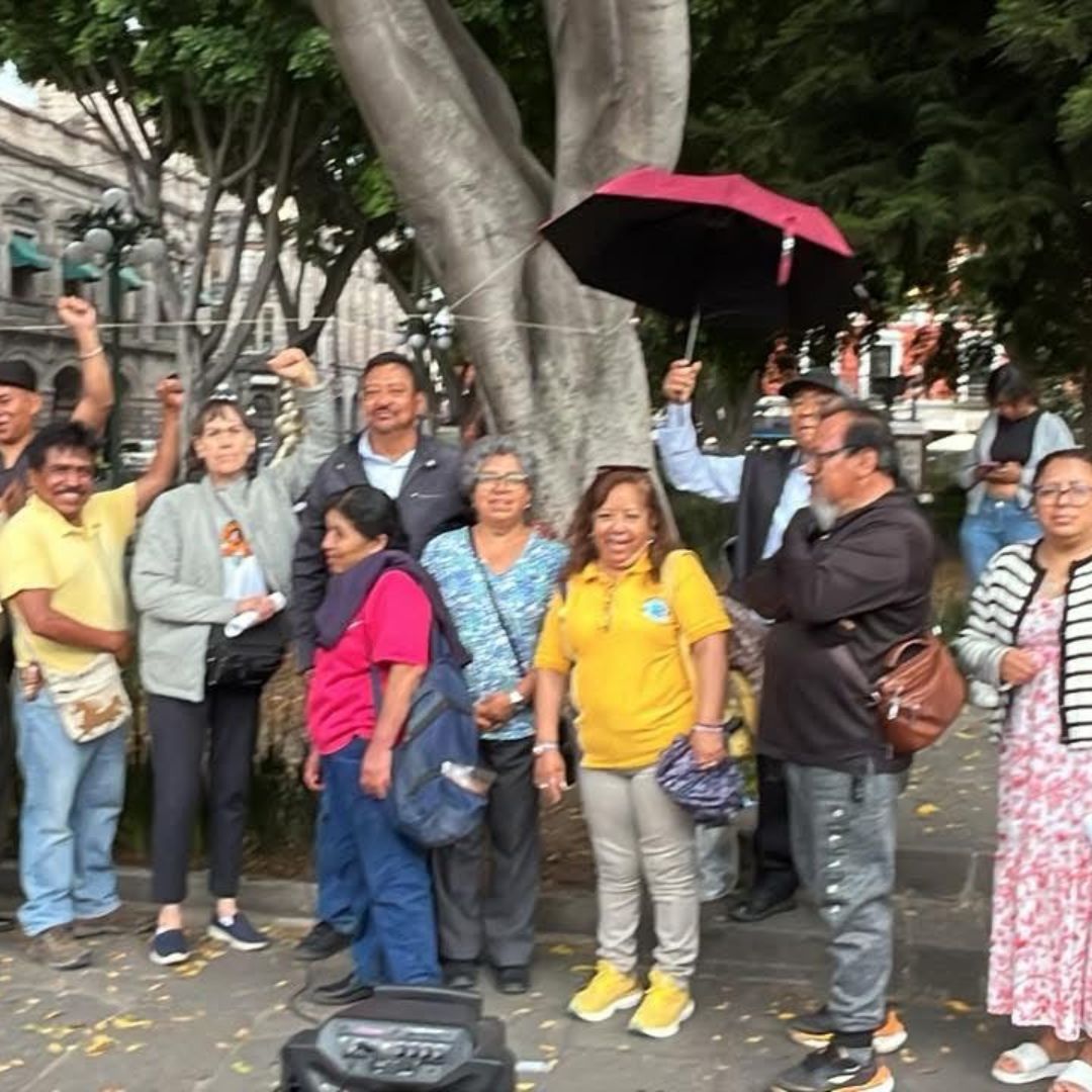 Protesta Marcha Más de 100 Agremiados CNTE Puebla Manifestación Nacional
