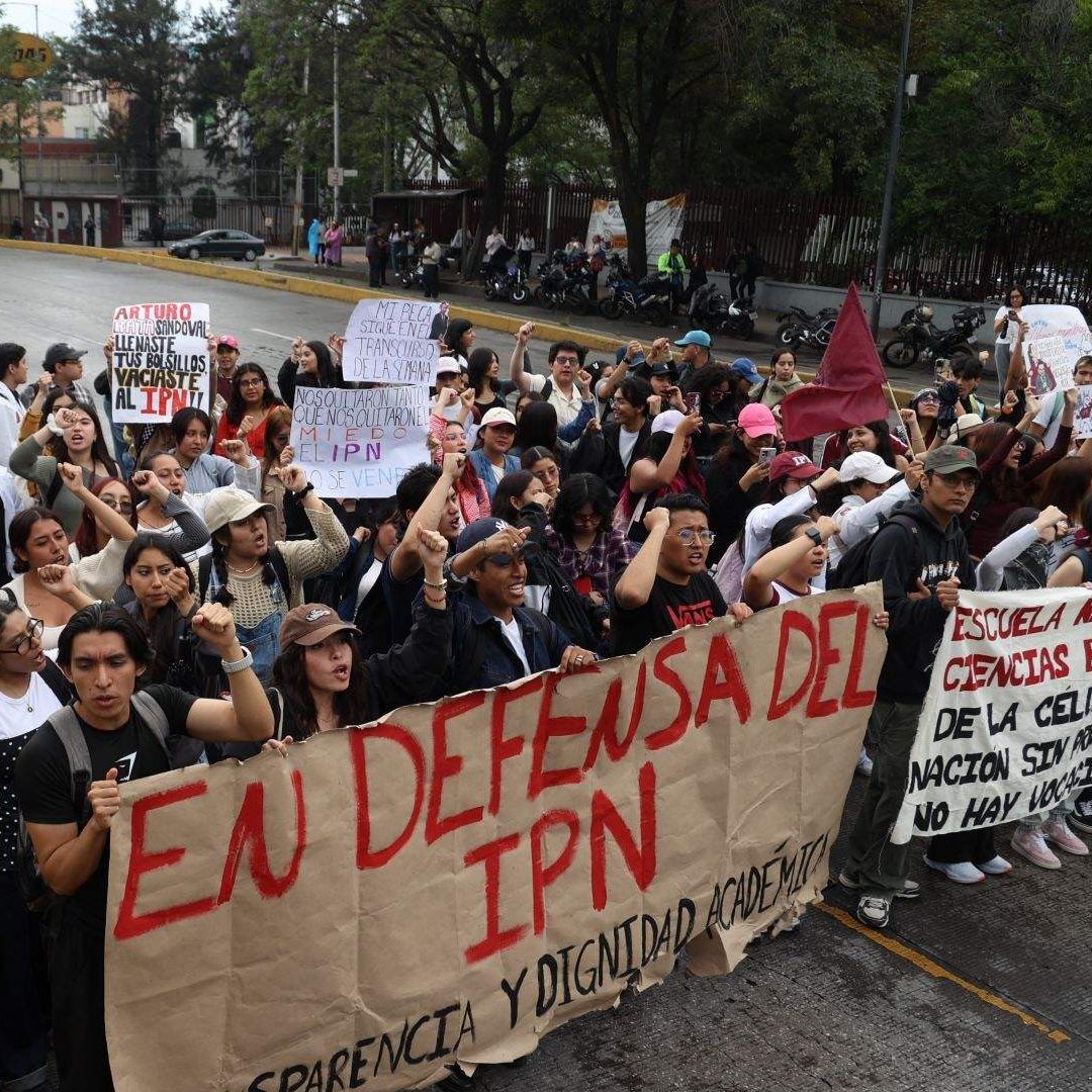 Protesta de alumnos del IPN