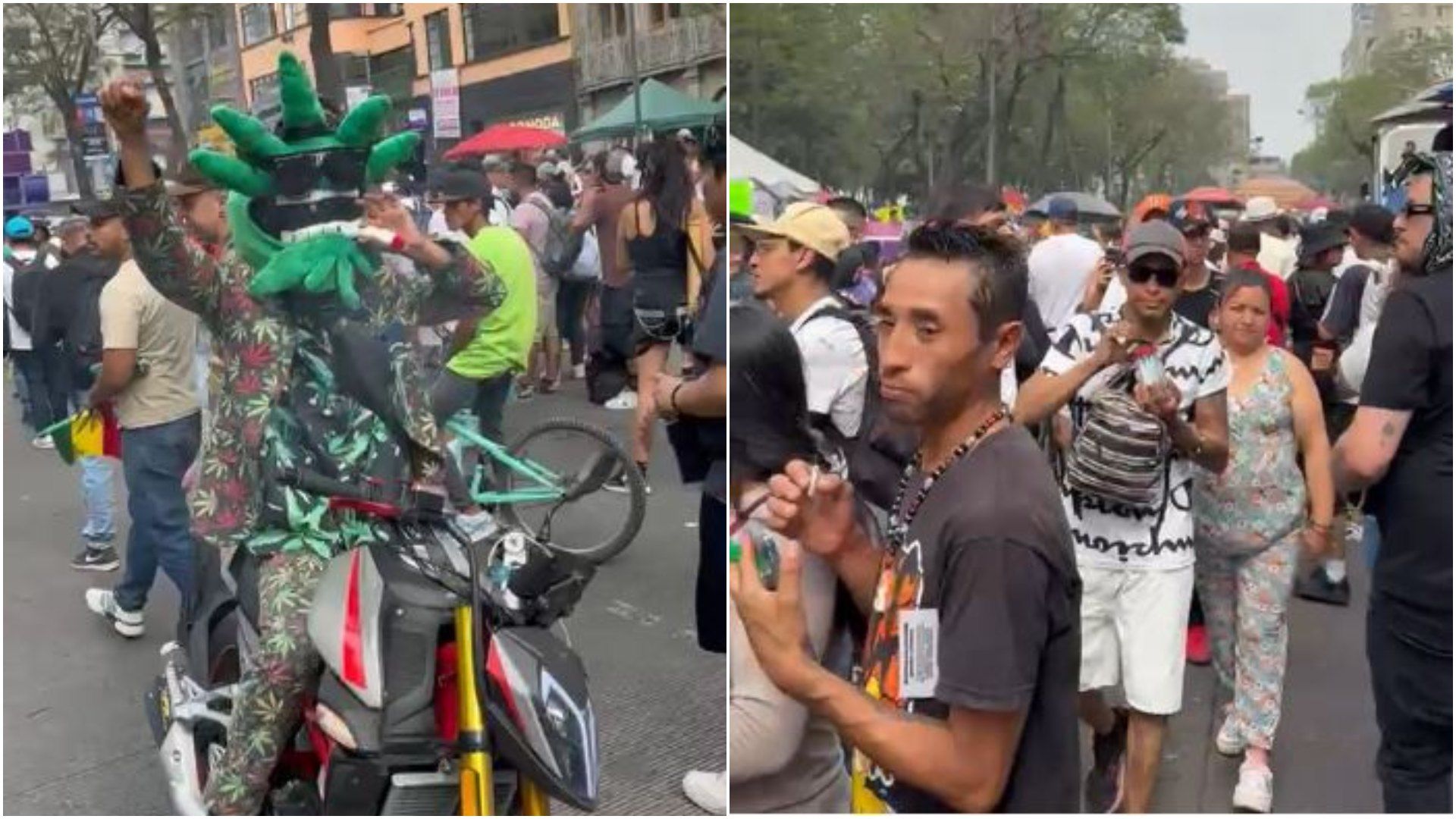 Alrededor de 900 personas participaron en la movilización pro Cannabis en CDMX.