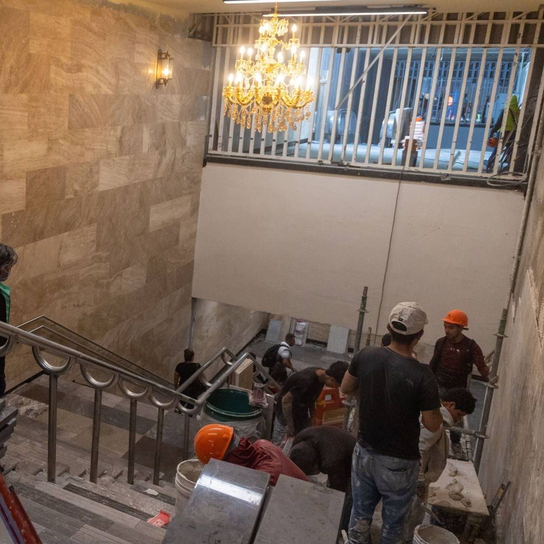 Obras en la estación Hidalgo de la Línea 2 del Metro CDMX el 28 de mayo 2026. Foto: Cuartoscuro