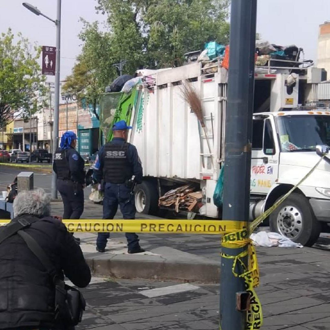 Hallan cuerpo en camión recolector de basura en la alcaldía Cuauhtémoc