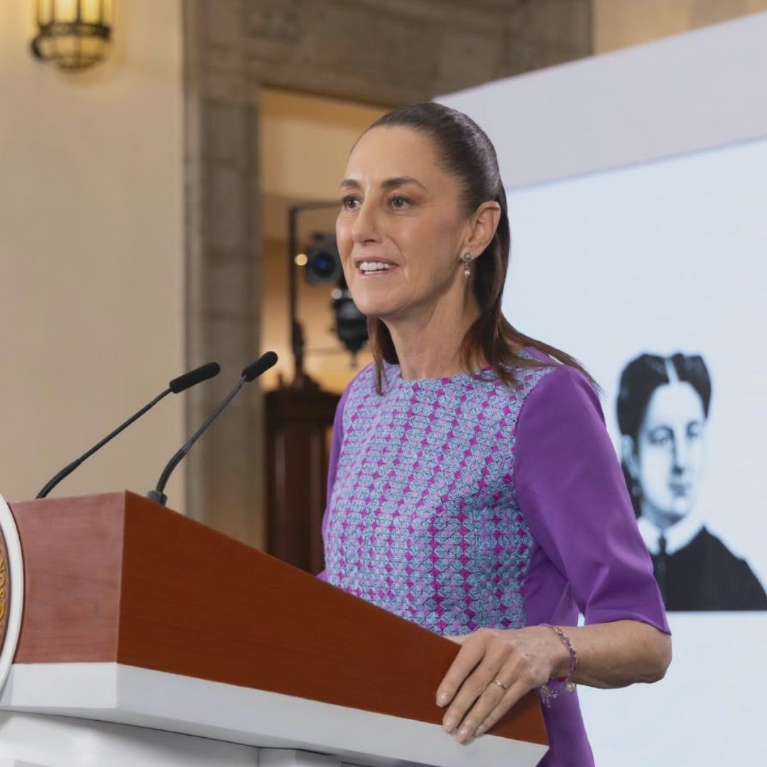 La presidenta Claudia Sheinbaum durante la mañanera de hoy, 30 de abril de 2026. Foto: Presidencia